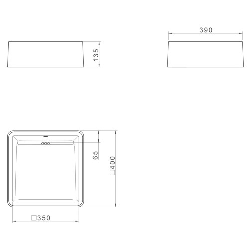 Cuba de Apoio Deca Quadrada Cimentícia Terracota - L.11040.Etr.66