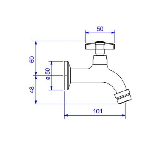 Torneira Deca com Arejador para Jardim e Tanque Standard Cromado
