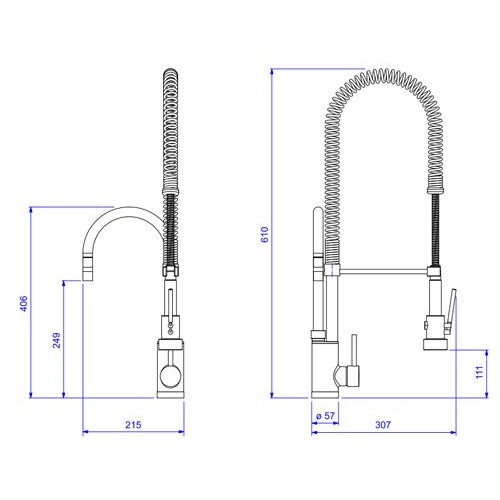 Misturador Monocomando de Mesa para Cozinha Gourmet Cromado