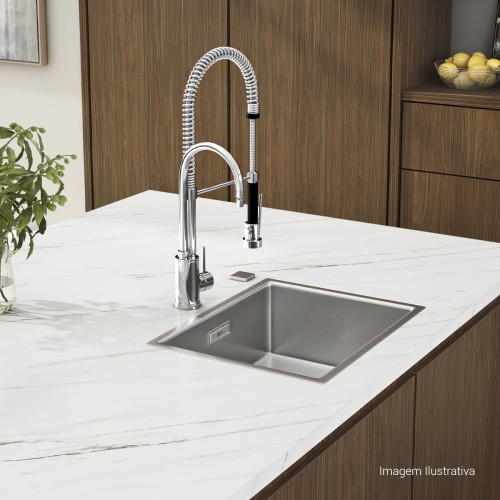 Misturador Monocomando de Mesa para Cozinha Gourmet Cromado
