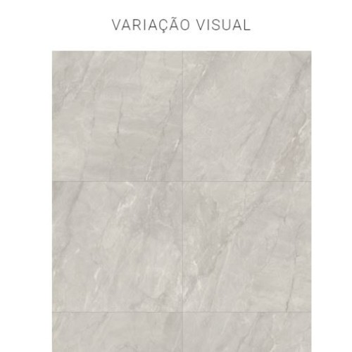 Porcelanato Acetinado Pedra 100x100cm Cinza - Portinari Pietra Di Savoie Sgr Act Esmaltado Retificado