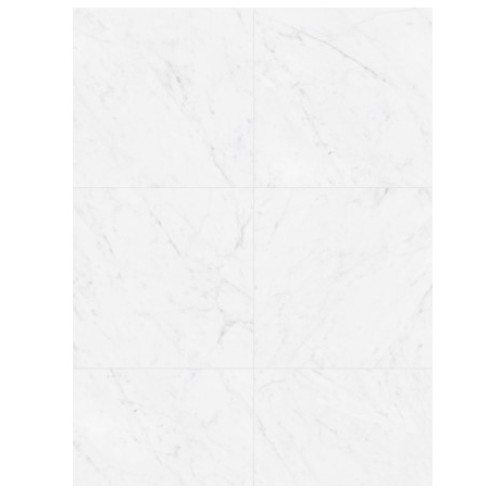 Porcelanato Marmorizado Natural 100x100cm Branco - Portinari Lumina Carrara Nat Esmaltado Retificado