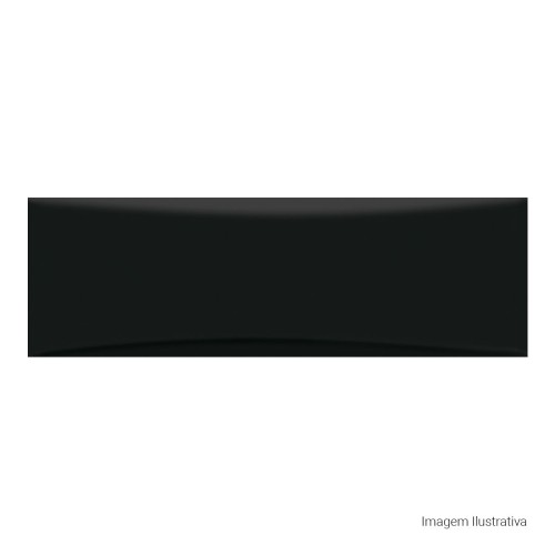 Porcelanato Monocromatico Matte 8x25cm Preto - Portinari Bella Vita Bk Mat Bold