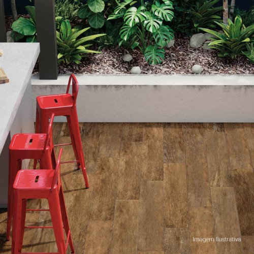 Porcelanato Monocromatico Matte 8x25cm Preto - Portinari Bella Vita Bk Mat Bold