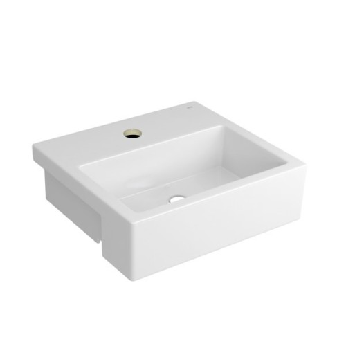Cuba de Semi Encaixe Retangular Deca 33x36,5cm Branco Linha L.