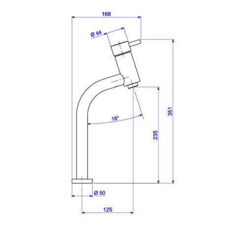 Misturador Monocomando Deca de Mesa Bica Alta para Lavatório Link Cromado