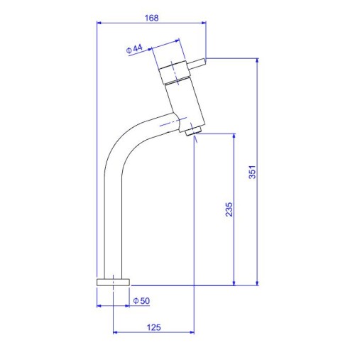 Misturador Monocomando Deca de Mesa Bica Alta para Lavatório Link Cromado