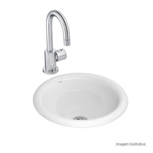 Cuba de Sobrepor Redonda Deca 31x31cm Branco Linha L