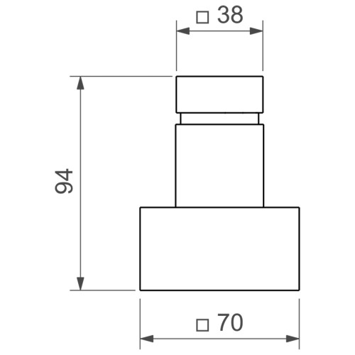 Acabamento para Registro de Gaveta de 1 1/4 e 1 1/2 Cubo Cromado