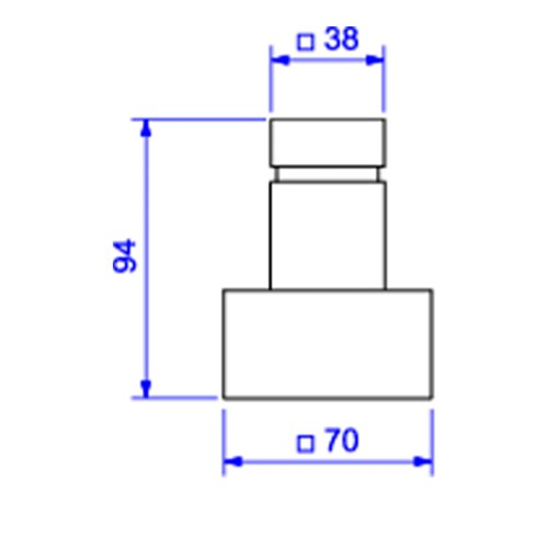 Acabamento para Registro de Gaveta de 1 1/4 e 1 1/2 Cubo Cromado