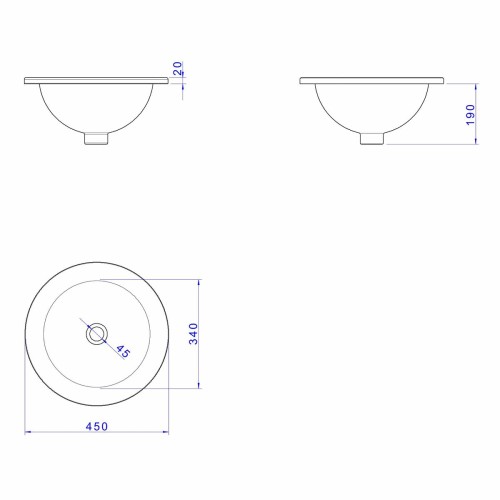 Cuba de Sobrepor Deca Redonda 450mm Branco