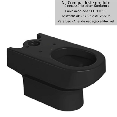 Bacia para Caixa Acoplada Carrara Ebano