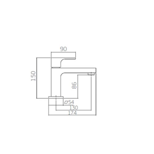 Torneira de Mesa Bica Baixa para Lavatório Unic Black Matte