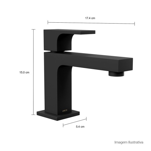 Torneira de Mesa Bica Baixa para Lavatório Unic Black Matte