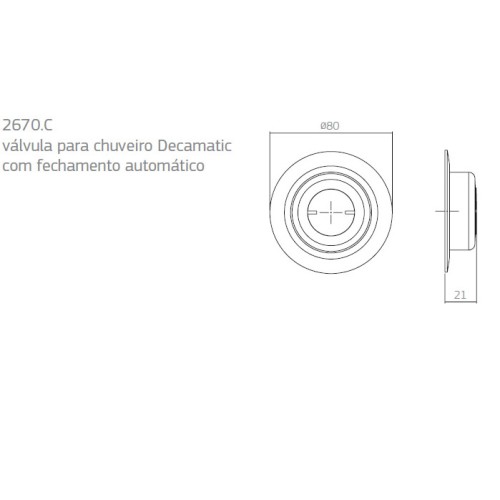 Válvula para Chuveiro Deca com Fechamento Automático Decamatic Cromado