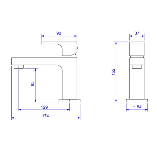Misturador Monocomando de Mesa Bica Baixa para Lavatório Unic Red Gold