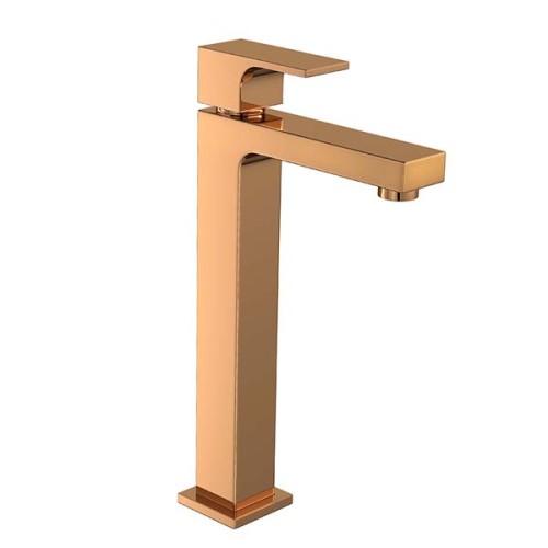 Misturador Monocomando de Mesa Bica Alta para Lavatório Unic Red Gold