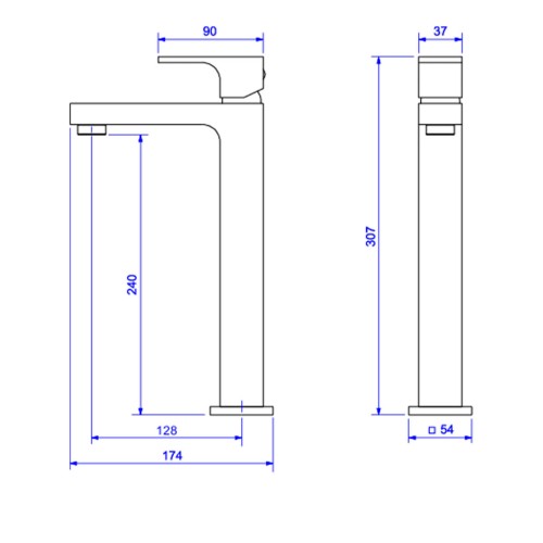 Misturador Monocomando de Mesa Bica Alta para Lavatório Unic Red Gold