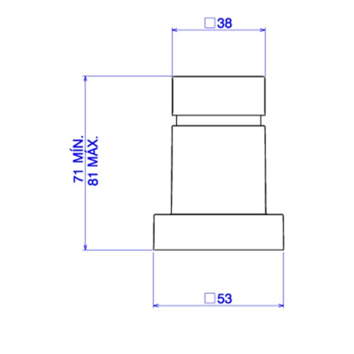 Acabamento para Registro de Gaveta Cubo Black Matte