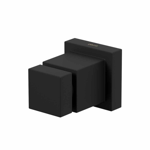 Acabamento para Registro de Pressão Até 1 com Mecanismo 1/2 Volta Cubo Black Matte