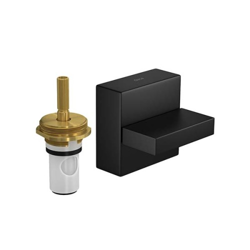Acabamento para Registro de Pressão Até 1 com Mecanismo 1/2 Volta Dream Black Matte
