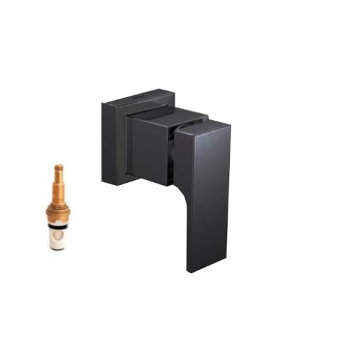 Acabamento para Registro de Pressão Até 1 com Mecanismo 1/2 Volta Unic Black Matte