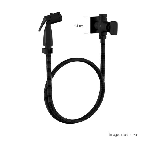 Ducha Higiênica com Registro e Derivação Polo-Black Noir
