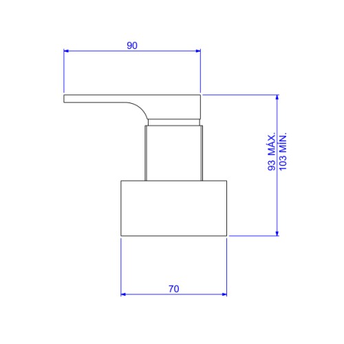 Acabamento para Registro de Gaveta de 1 1/4 e 1 1/2 Unic Black Matte