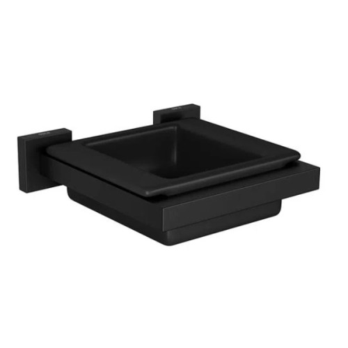 Saboneteira em Louça Quadratta Black Matte