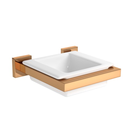 Saboneteira em Louça Quadratta Red Gold