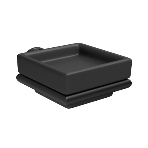 Saboneteira em Louça Slim Black Matte