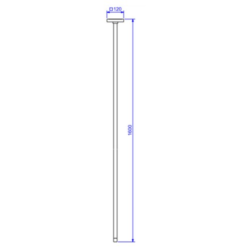 Torneira de Teto Tube Black Matte
