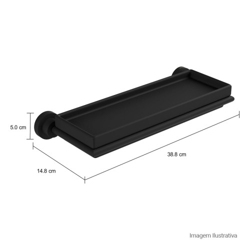 Prateleira Em Louca Slim Black Matte