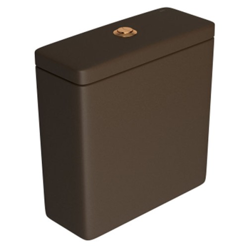 Caixa Acoplada com Acionamento Duo Unic / Piano / Polo / Quadra / Axis Marrom Fosco / Red Gold