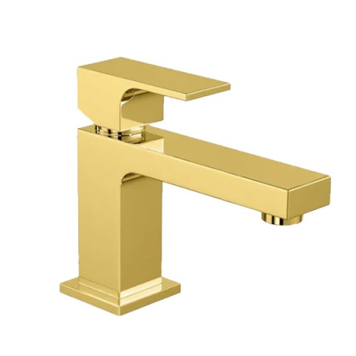 Misturador Monocomando de Mesa Bica Baixa para Lavatório Unic Gold