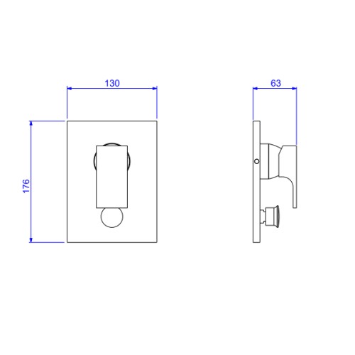 Misturador Monocomando 4 Vias de Chuveiro com Desviador para Banheira Unic Gold