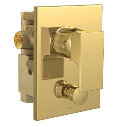 Misturador Monocomando 4 Vias de Chuveiro com Desviador para Banheira Unic Gold