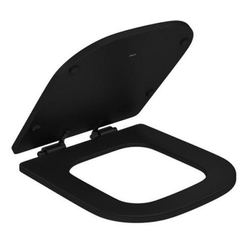 Assento Poliéster Slow Close com Microban para Bacias Piano Ébano Fosco / Black Matte