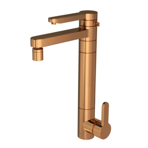 Misturador Monocomando de Mesa com Filtro para Cozinha Twin Red Gold