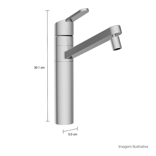 Misturador Monocomando Deca de Mesa para Cozinha Flex Plus Cromado
