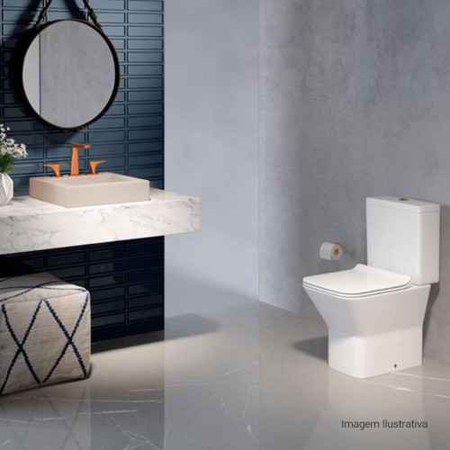Assento Deca em Termofixo Slow Close e Easy Clean para Bacias Living Branco