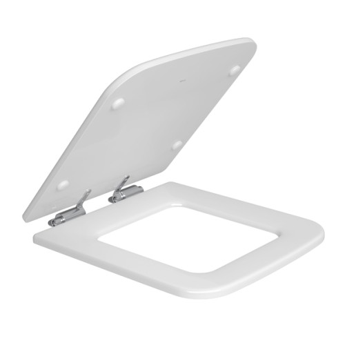 Assento Deca em Poliéster Slow Close para Bacias Living Branco