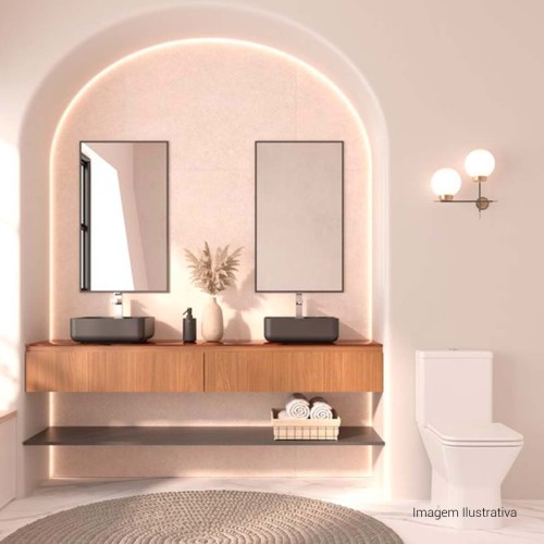 Assento Deca em Poliéster Slow Close para Bacias Living Branco
