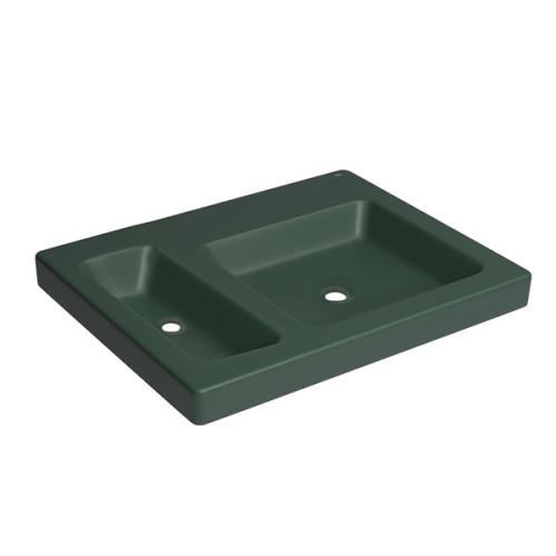 Cuba de Sobrepor Retangular Deca 47,5x60,5cm Kale Green Linha L