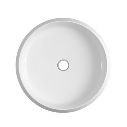 Cuba de Apoio Redonda Deca 49,5x49,5cm Branco Jader Almeida