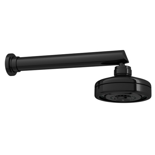 Chuveiro com Tubo Reto de Parede Acqua Plus Black Noir