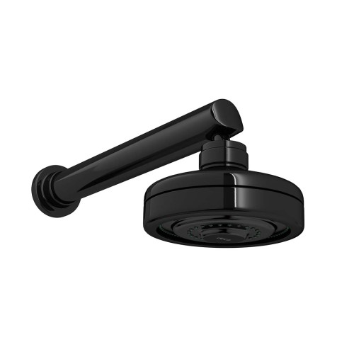 Chuveiro com Tubo Reto de Parede Acqua Plus Black Noir