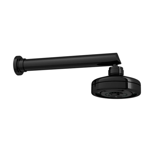 Chuveiro com Tubo Reto de Parede Acqua Plus Black Noir
