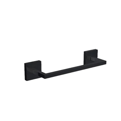 Porta Toalha Barra 20cm Acessórios Clean Black Noir