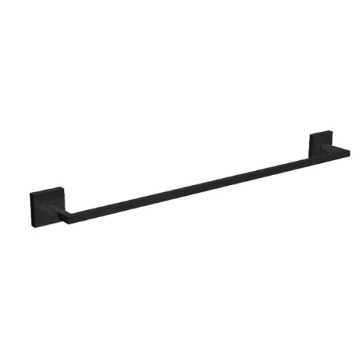 Porta Toalha Barra 50cm Acessórios Clean Black Noir